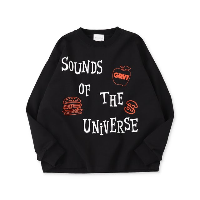 SOUNDS Oversuzed Long Sleeve Tee （BLACK）