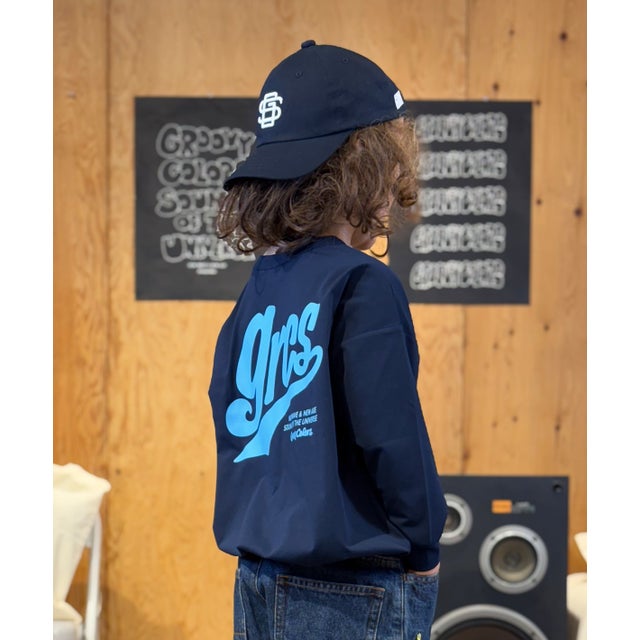 PTT Drawstring Long Sleeve Tee （NAVY）