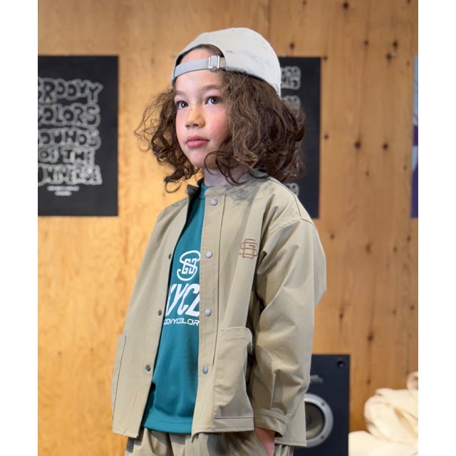 Nylon 4way Band Collar Shirt （BEIGE）