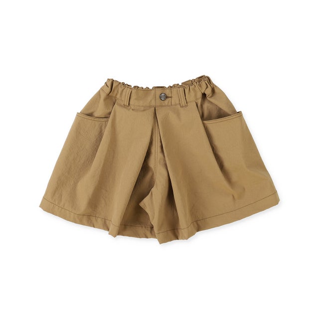 Water-repellent Wrap Front Culottes （BEIGE）