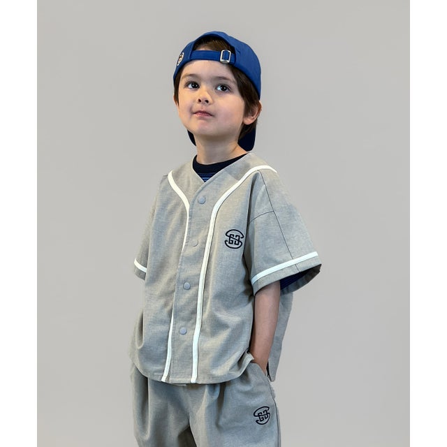 Polyester CANAPA Baseball Shirt （GRAY）