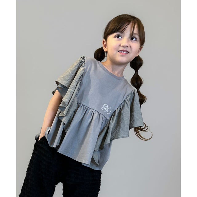 Butterfly-sleeve Tee （GRAY）