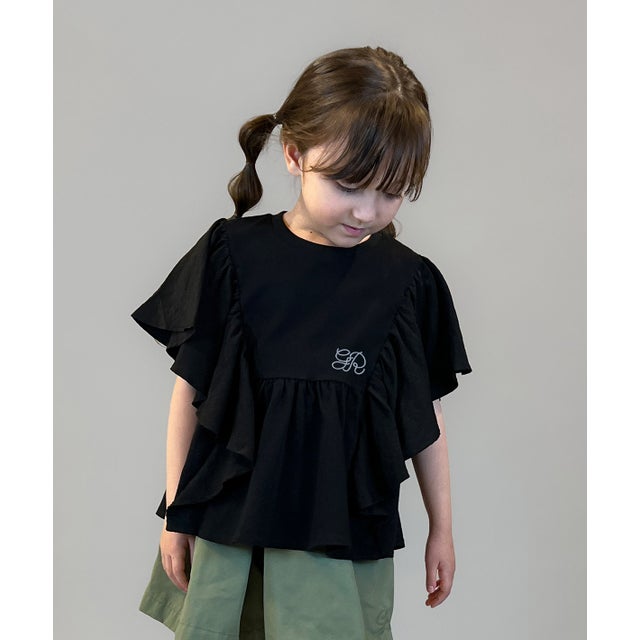 Butterfly-sleeve Tee （BLACK）