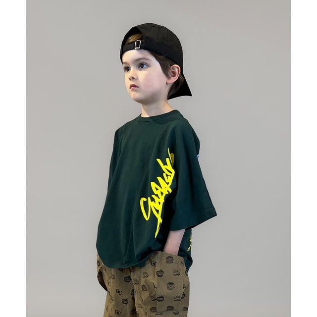DINOSAUR Wide Silhouette Tee （GREEN）