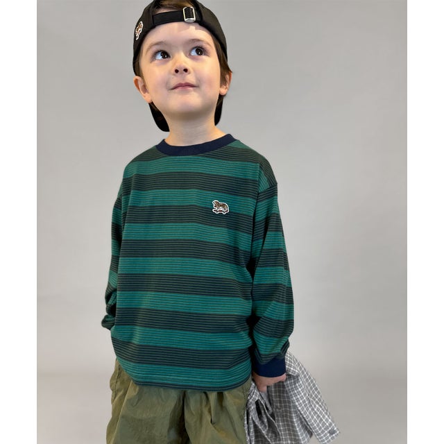 Striped Long Sleeve Tee （GREEN）