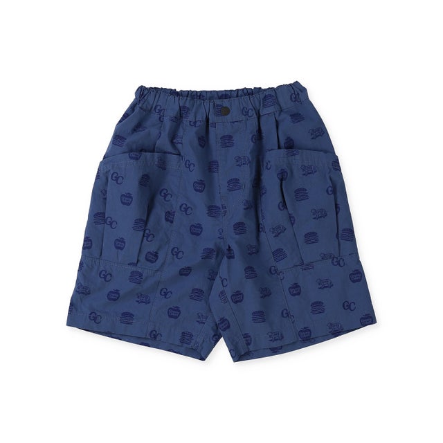 GC Patterned Side Pocket Shorts （BLUE）