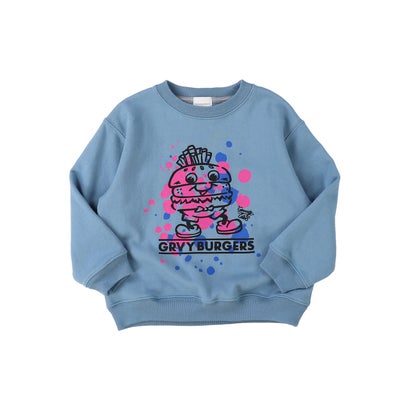 グルーヴィーカラーズ GROOVY COLORS GRVY BURGERS Sweatshirt （LIGHT BLUE）｜詳細画像