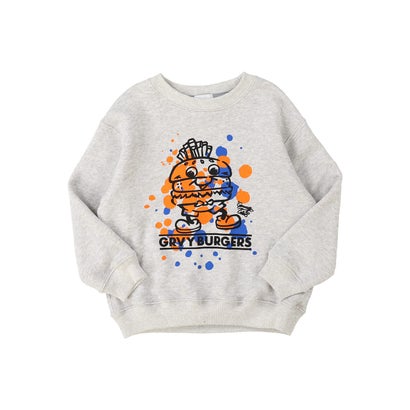 グルーヴィーカラーズ GROOVY COLORS GRVY BURGERS Sweatshirt （GRAY）｜詳細画像
