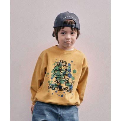 グルーヴィーカラーズ GROOVY COLORS GRVY BURGERS Sweatshirt （MUSTARD）｜詳細画像