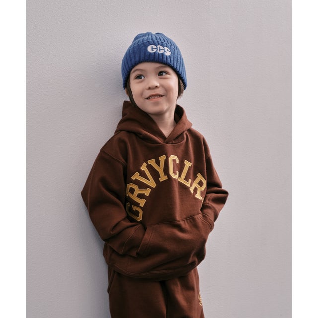 GRVYCLRS Applique Hoodie （BROWN）