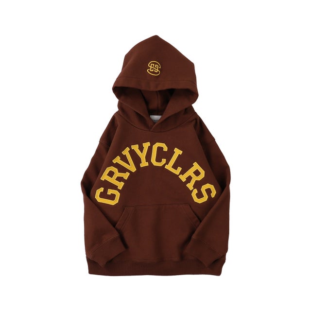 GRVYCLRS Applique Hoodie （BROWN）