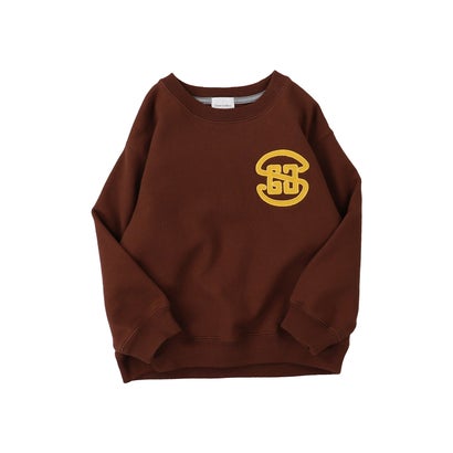 GRVYCLRS Applique Sweatshirt(MENS) （BROWN）｜詳細画像