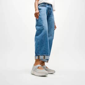 F-MODE FLOW MARY-JANES CHUNKY KNIT TRAINERS （Dew Blue）