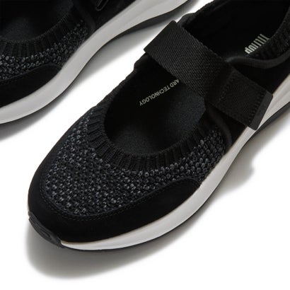 フィットフロップ fitflop F-MODE FLOW MARY-JANES CHUNKY KNIT TRAINERS （Black）｜詳細画像
