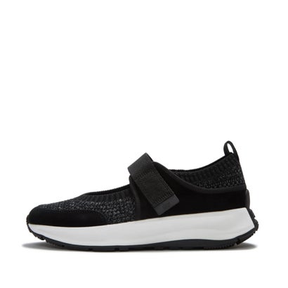フィットフロップ fitflop F-MODE FLOW MARY-JANES CHUNKY KNIT TRAINERS （Black）｜詳細画像