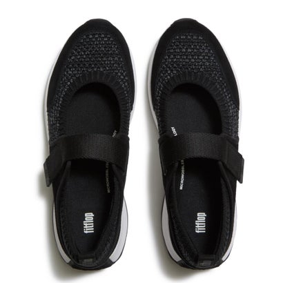 フィットフロップ fitflop F-MODE FLOW MARY-JANES CHUNKY KNIT TRAINERS （Black）｜詳細画像