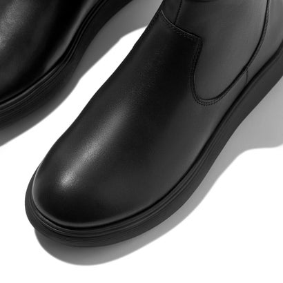 IQ-COMFF LEATHER ZIP ANKLE BOOTS （All Black）｜詳細画像