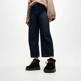 GEN-FF SUEDE SHEARLING LACE UP BOOTS （Black）