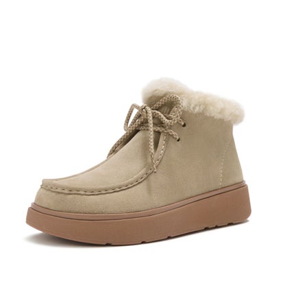 フィットフロップ fitflop GEN-FF SUEDE SHEARLING LACE UP BOOTS （Cappuccino）｜詳細画像