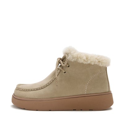 フィットフロップ fitflop GEN-FF SUEDE SHEARLING LACE UP BOOTS （Cappuccino）｜詳細画像