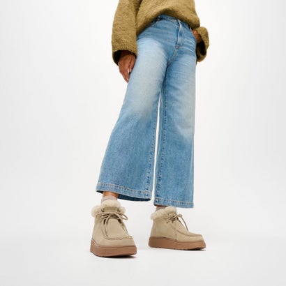 フィットフロップ fitflop GEN-FF SUEDE SHEARLING LACE UP BOOTS （Cappuccino）｜詳細画像