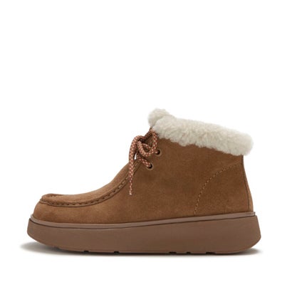 GEN-FF SUEDE SHEARLING LACE UP BOOTS （Terracotta Tan）｜詳細画像