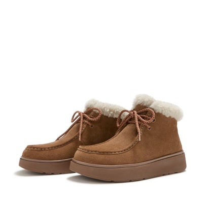 GEN-FF SUEDE SHEARLING LACE UP BOOTS （Terracotta Tan）｜詳細画像