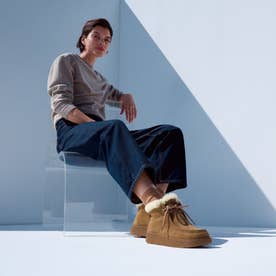 GEN-FF SUEDE SHEARLING LACE UP BOOTS （Terracotta Tan）