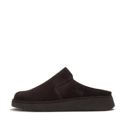 GEN-FF ELASTICATED SUEDE MULES （Chocolate Brown）｜詳細画像