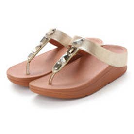 FitFlop ROKA TOE-THONG SANDALS - LEATHER （Gold）