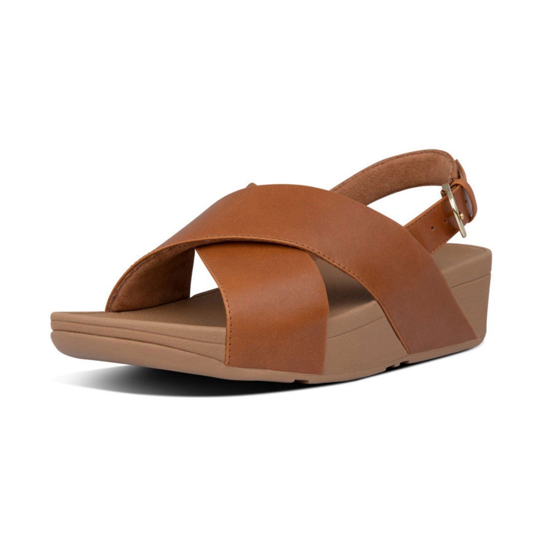 フィットフロップ fitflop LULU CROSS BACK-STRAP SANDALS - LEATHER （Light Tan）  -アウトレット通販 ロコレット (LOCOLET)