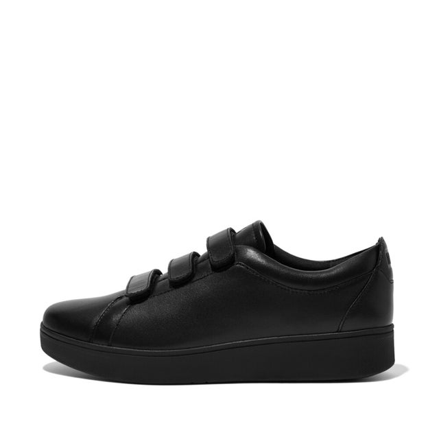 
                  RALLY QUICK STICK FASTENING LEATHER SNEAKERS （All Black）