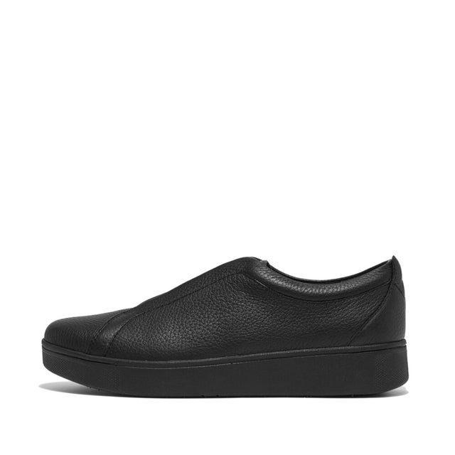
                    【23AW】RALLY ELASTIC TUMBLED-LEATHER SLIP-ON SNEAKERS （All Black）