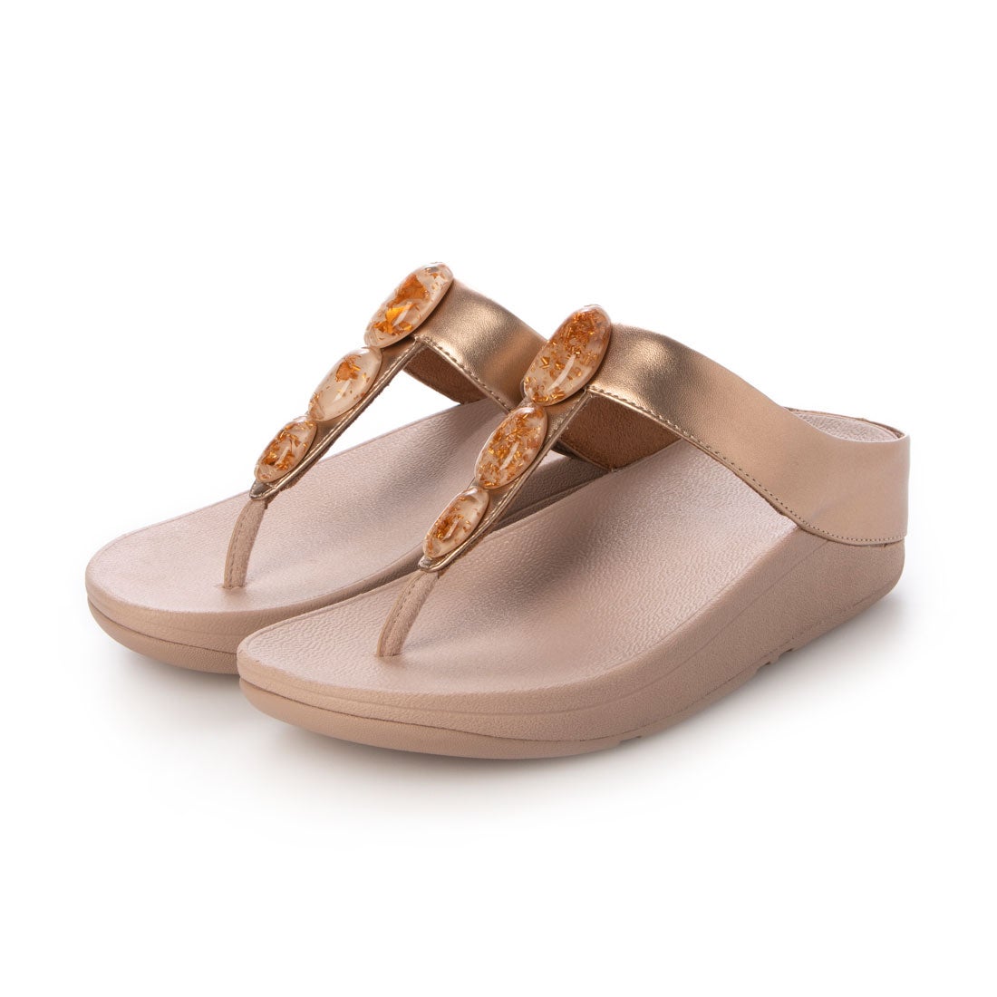 フィットフロップ fitflop FINO METALLIC FLEC （ゴールド） -靴 