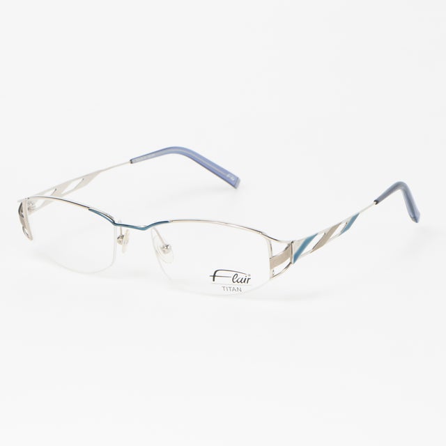 
                    メガネ 眼鏡 アイウェア レディース メンズ （シルバー/ライトブルー）