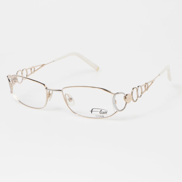 
                    メガネ 眼鏡 アイウェア レディース メンズ （ゴールド/グレー）
