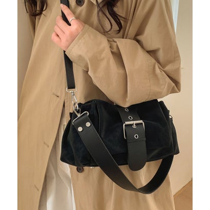 フロージュ florge 【500mlペットボトル収納可】2WAY ベルテッドレザーライクハンドバッグ/ショルダーバッグ （キャメル）｜詳細画像