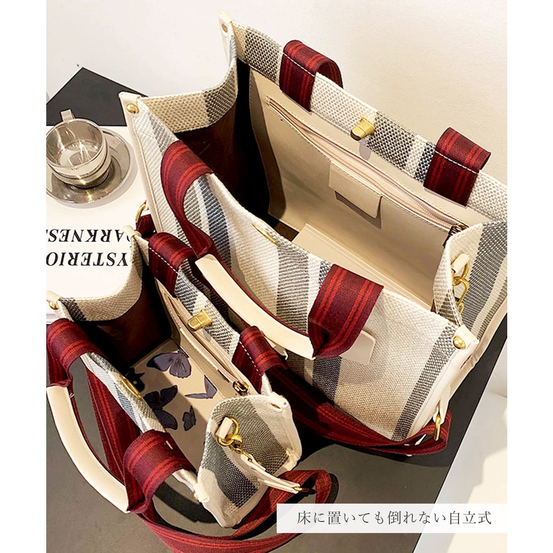 フロージュ florge 【2size展開】【3way】レトロストライプキャンバス 