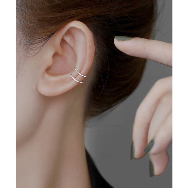 
                    シンプルデザインイヤーカフ/両耳セット （シルバー系4）