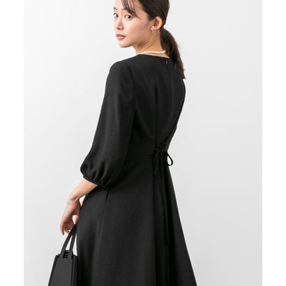 フォルムフォルマ form forma 【喪服】【スピンドル仕様・調節可】【洗える】ノーカラー＆フレアワンピース ブラックフォーマルセットアップスーツ/セレモニー/七五三 （黒）｜詳細画像