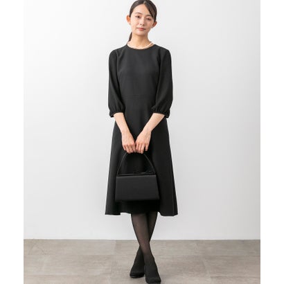 フォルムフォルマ form forma 【喪服】【スピンドル仕様・調節可】【洗える】ノーカラー＆フレアワンピース ブラックフォーマルセットアップスーツ/セレモニー/七五三 （黒）｜詳細画像