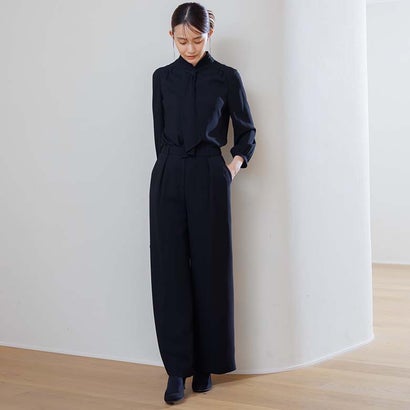 フォルムフォルマ form forma 【喪服・礼服】ボウタイブラウス付き ワイドパンツ/ブラックフォーマルスーツ/七五三・お宮参り （黒）｜詳細画像