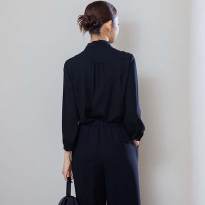 フォルムフォルマ form forma 【喪服・礼服】ボウタイブラウス付き ワイドパンツ/ブラックフォーマルスーツ/七五三・お宮参り （黒）｜詳細画像