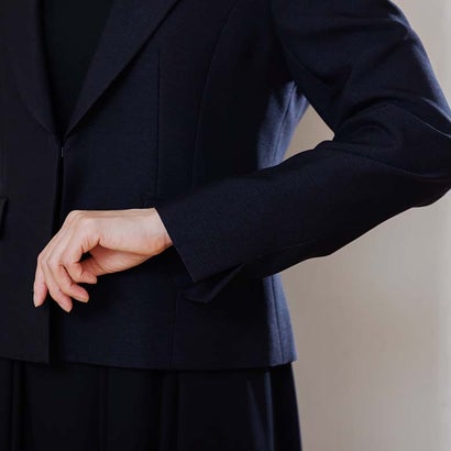 喪服・礼服】《日本製素材を使用》ジャケット＆ワンピース ブラックフォーマル/ 卒入学式 （黒）｜詳細画像