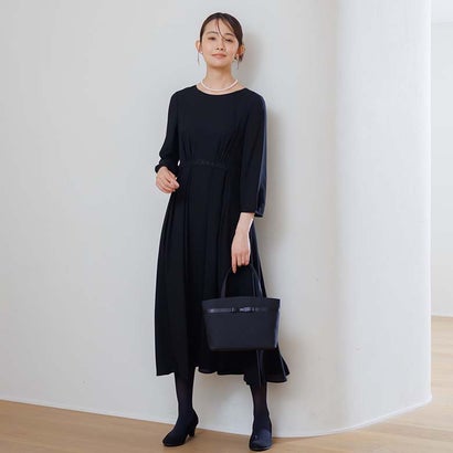 喪服・礼服】《日本製素材を使用》ジャケット＆ワンピース ブラックフォーマル/ 卒入学式 （黒）｜詳細画像