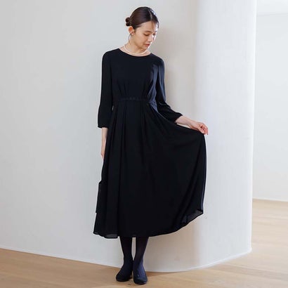 喪服・礼服】《日本製素材を使用》ジャケット＆ワンピース ブラックフォーマル/ 卒入学式 （黒）｜詳細画像