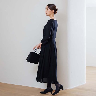 喪服・礼服】《日本製素材を使用》ジャケット＆ワンピース ブラックフォーマル/ 卒入学式 （黒）｜詳細画像
