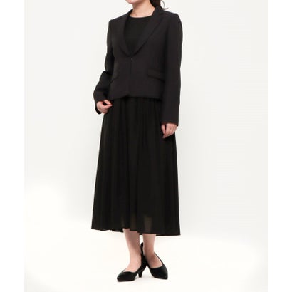 喪服・礼服】《日本製素材を使用》ジャケット＆ワンピース ブラックフォーマル/ 卒入学式 （黒）｜詳細画像