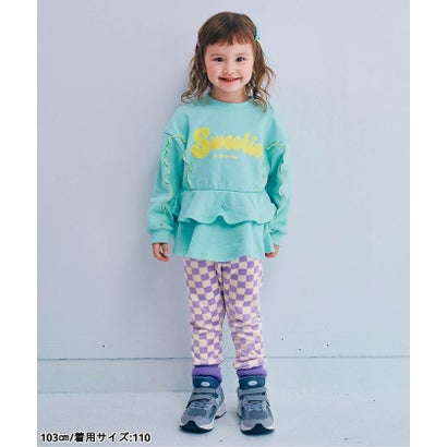 ピードットプルミエ p.premier ベロアタッチのメルティ起毛フリースぬくぬくレギンス 全10色 リンク セットアップ対応 あったか  10分丈 （ターコイズブルー）｜詳細画像