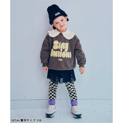 ピードットプルミエ p.premier ベロアタッチのメルティ起毛フリースぬくぬくレギンス 全10色 リンク セットアップ対応 あったか  10分丈 （ブラウン）｜詳細画像